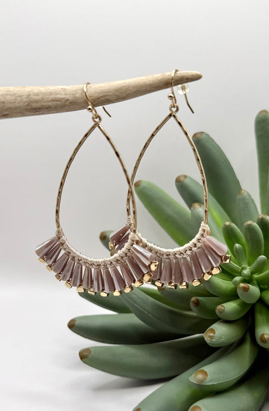 Gold Teardrop Crystal Earrings- 2 Colors