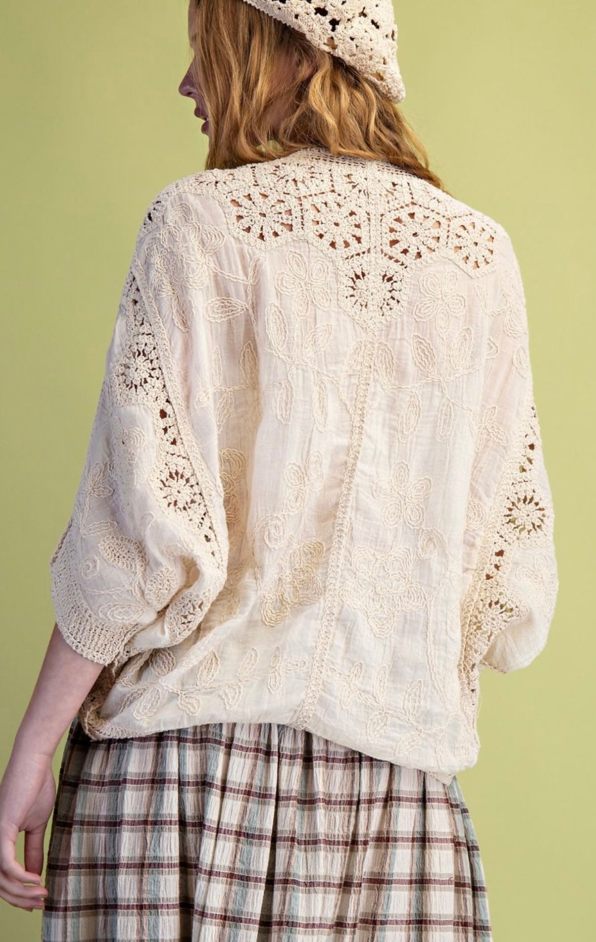 Crochet Mix Button Front Duster