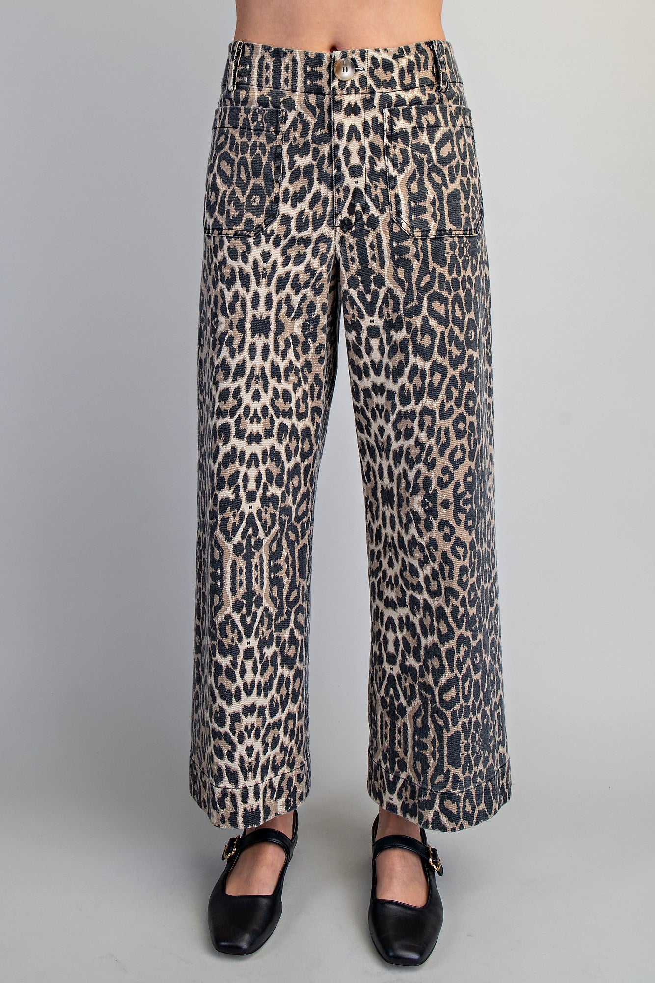 Leopard Straight Leg Pants