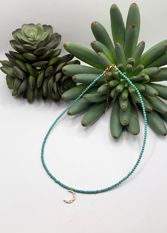 Gold Crescent Moon Necklace