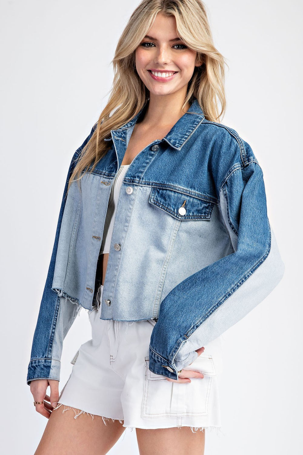 Two Tone Denim Jacket