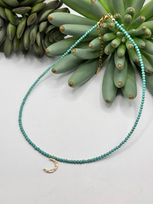 Gold Crescent Moon Necklace