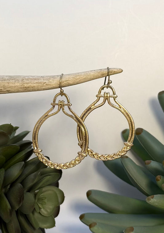 Twist Design Hoop Earrings 2 Options
