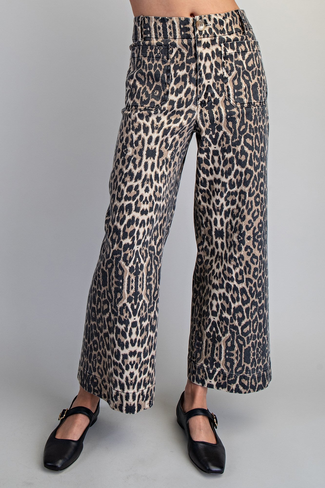 Leopard Straight Leg Pants