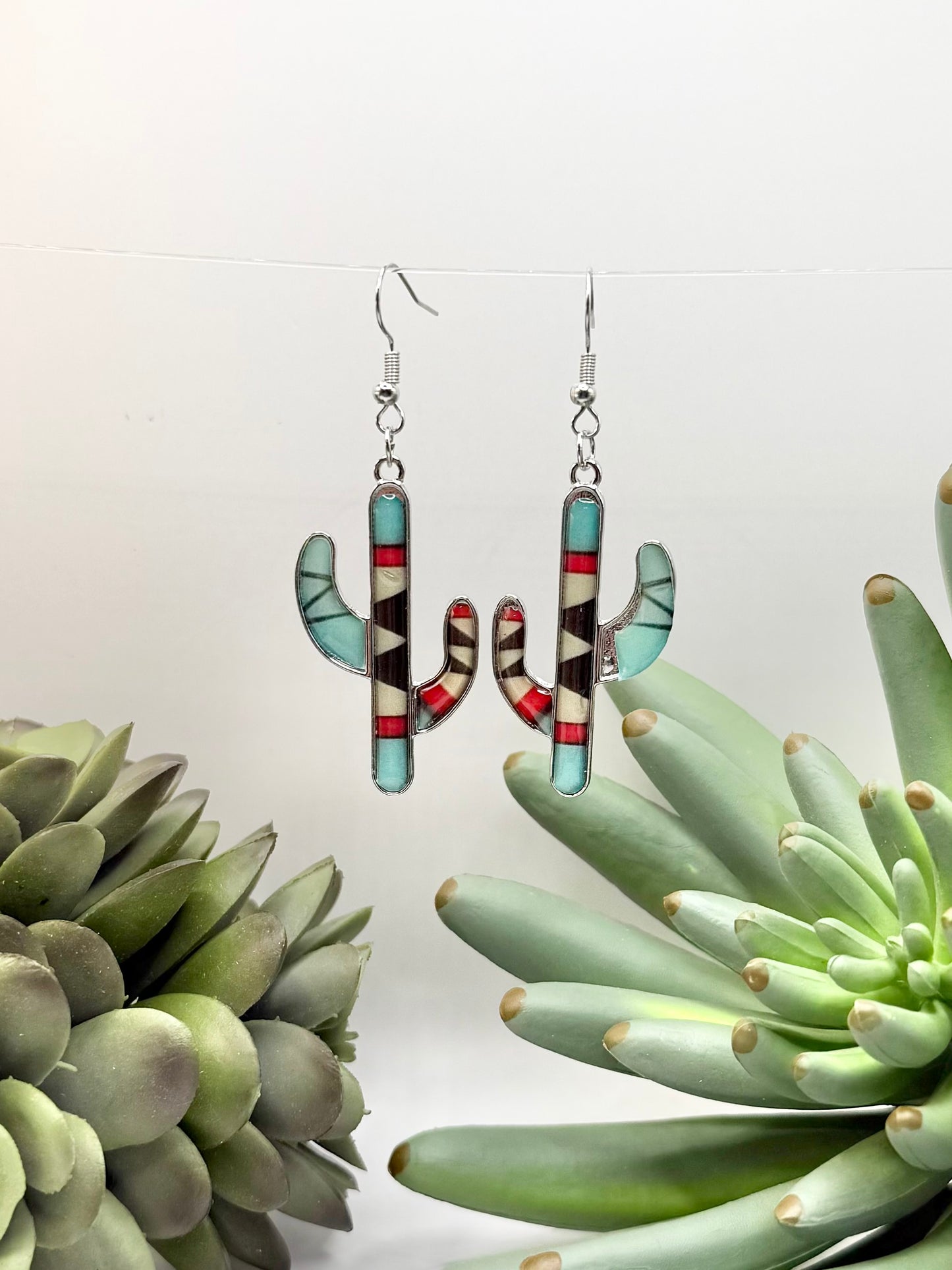 Colorful Cactus Earrings
