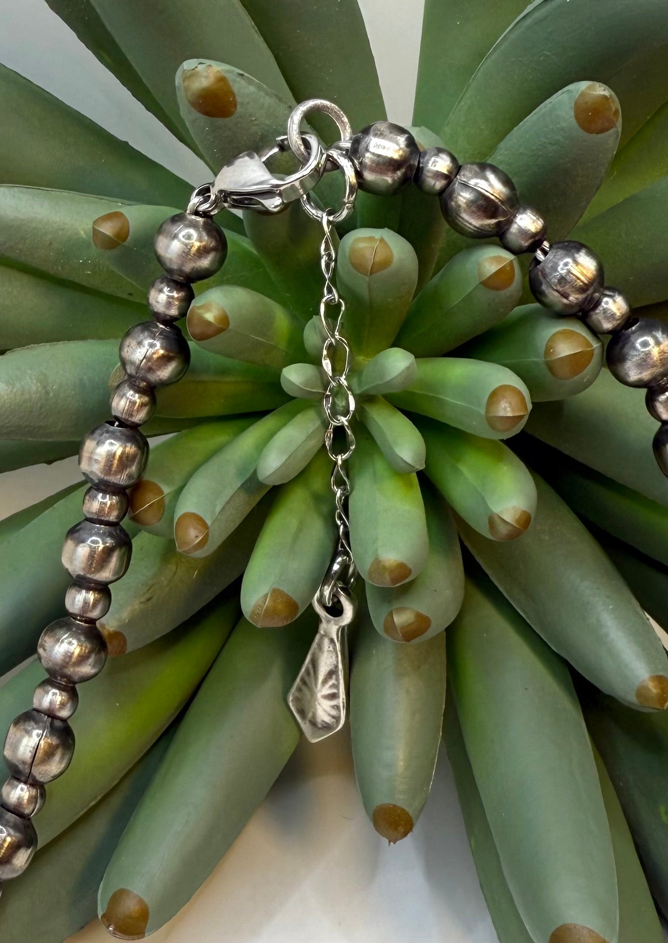 Navajo Design Silver Necklace