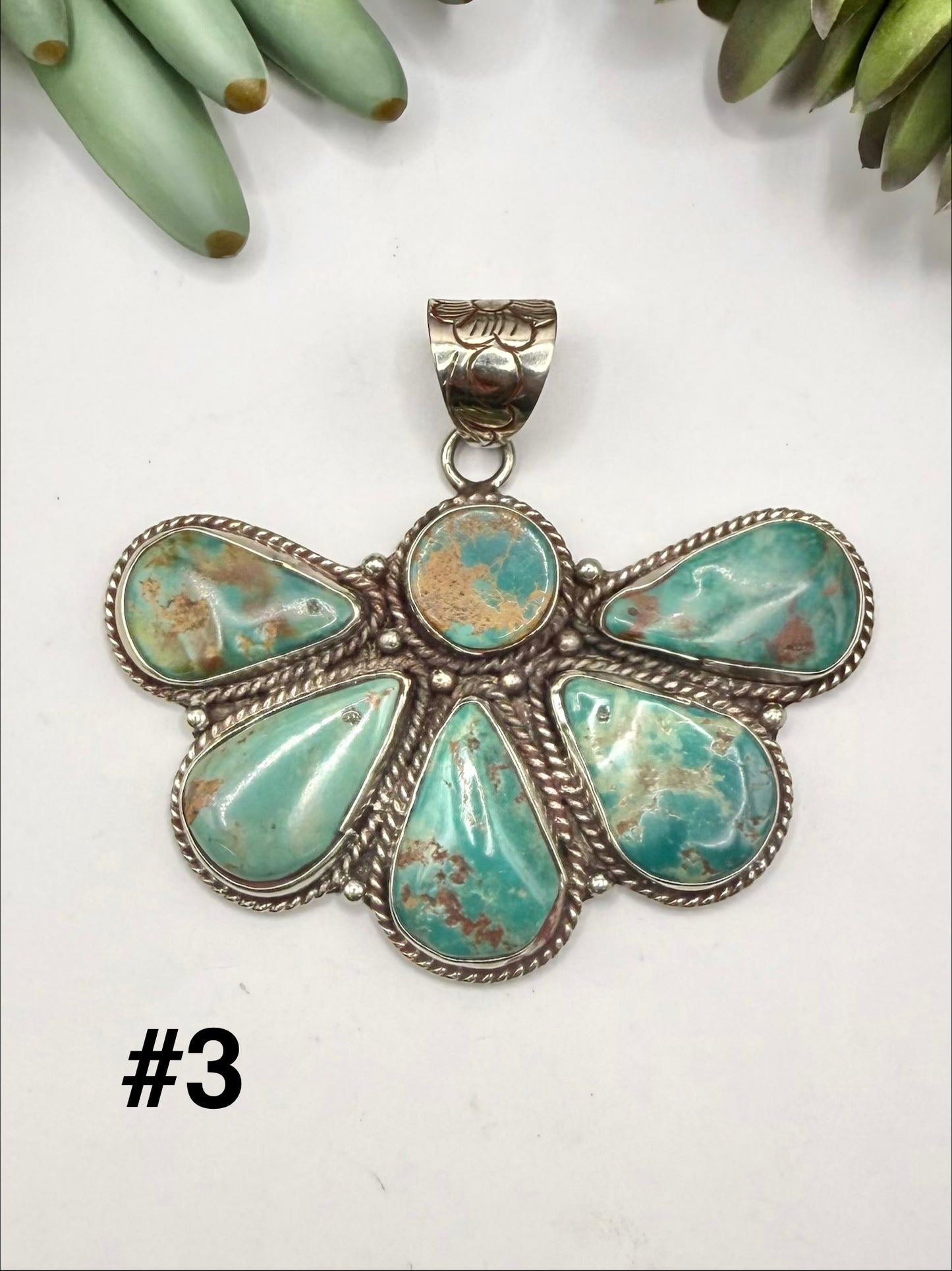 Turquoise Fan Pendant