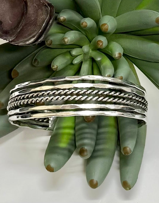 Twist Detail Silver Bracelet