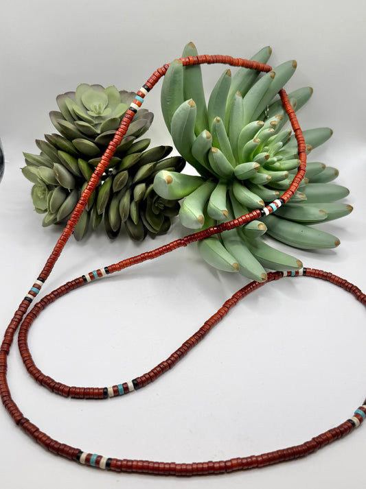 Long Native American Heishi Necklace