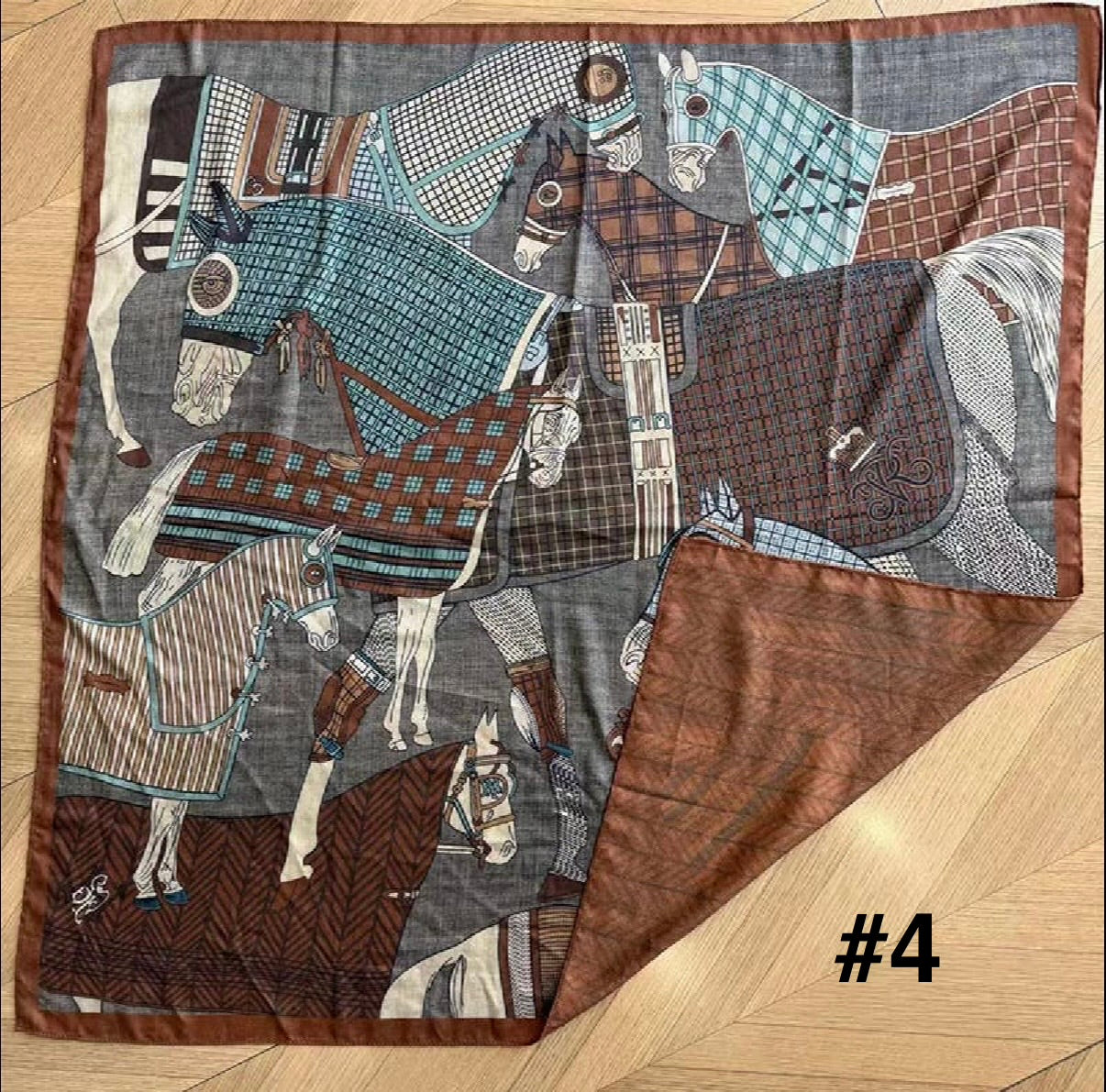 Double Sided Western Paisley Bandana Square Scarf - 35.4in
