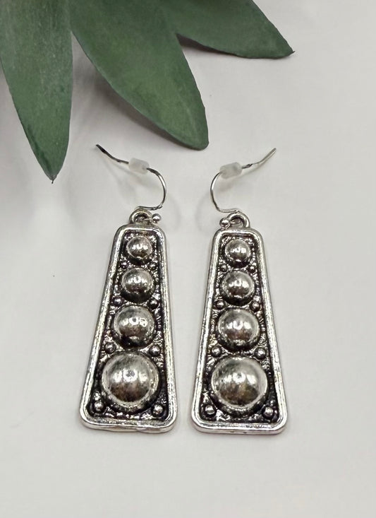 Raised Dot Dangle Earrings