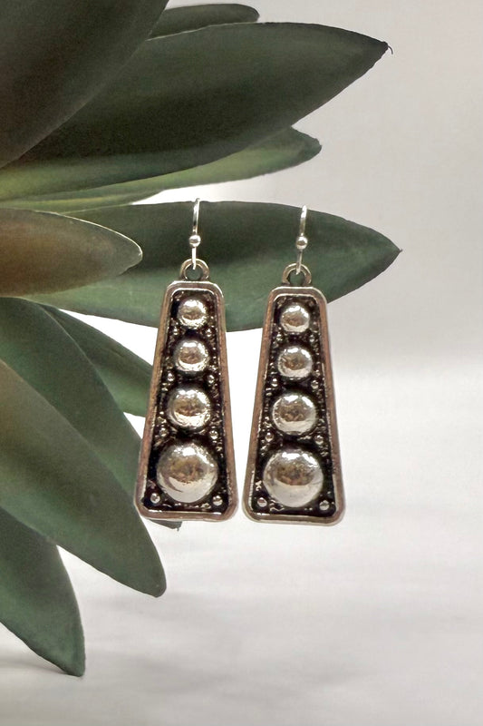 Raised Dot Dangle Earrings