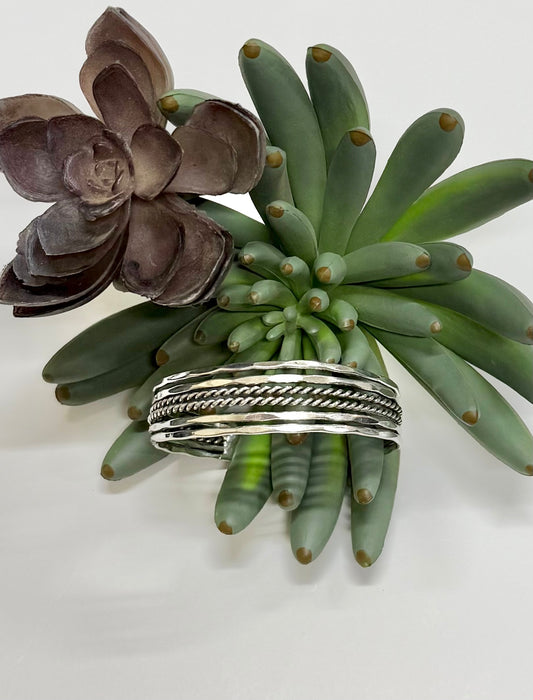 Twist Detail Silver Bracelet
