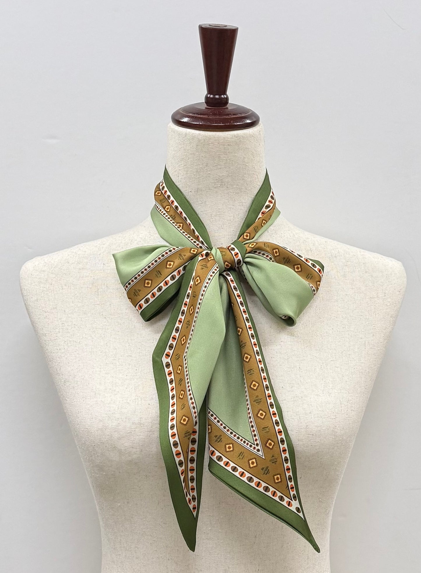 Green Western Print Scarf