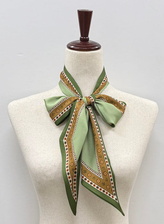 Green Western Print Scarf