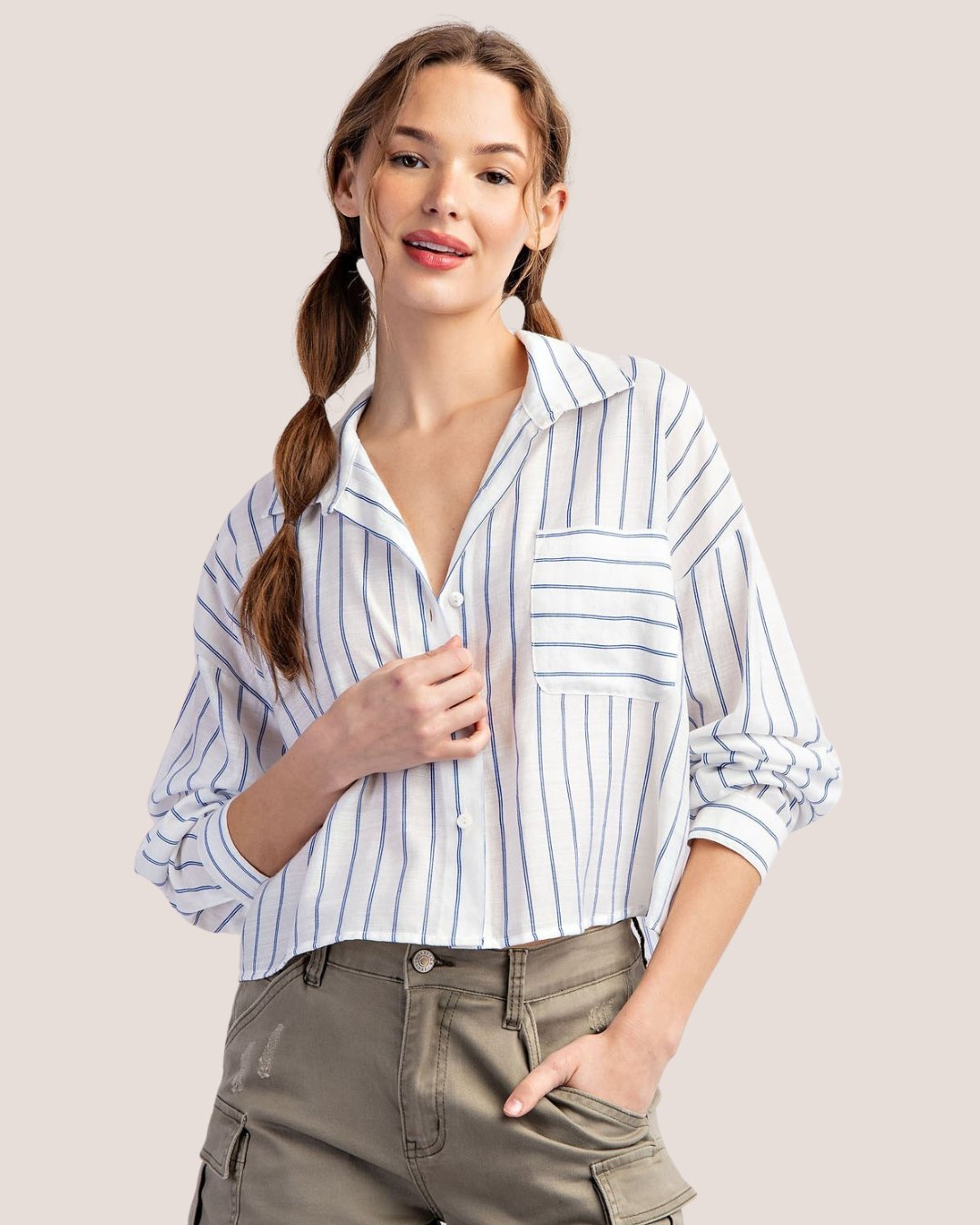 Blue & White Top