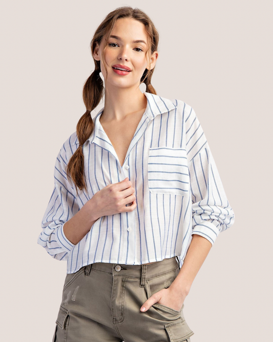Blue & White Top