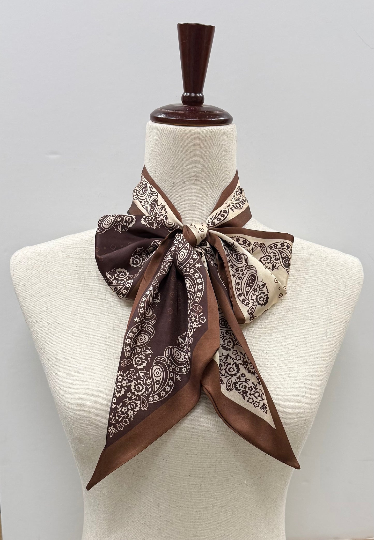 Brown Tone Western Long Scarf