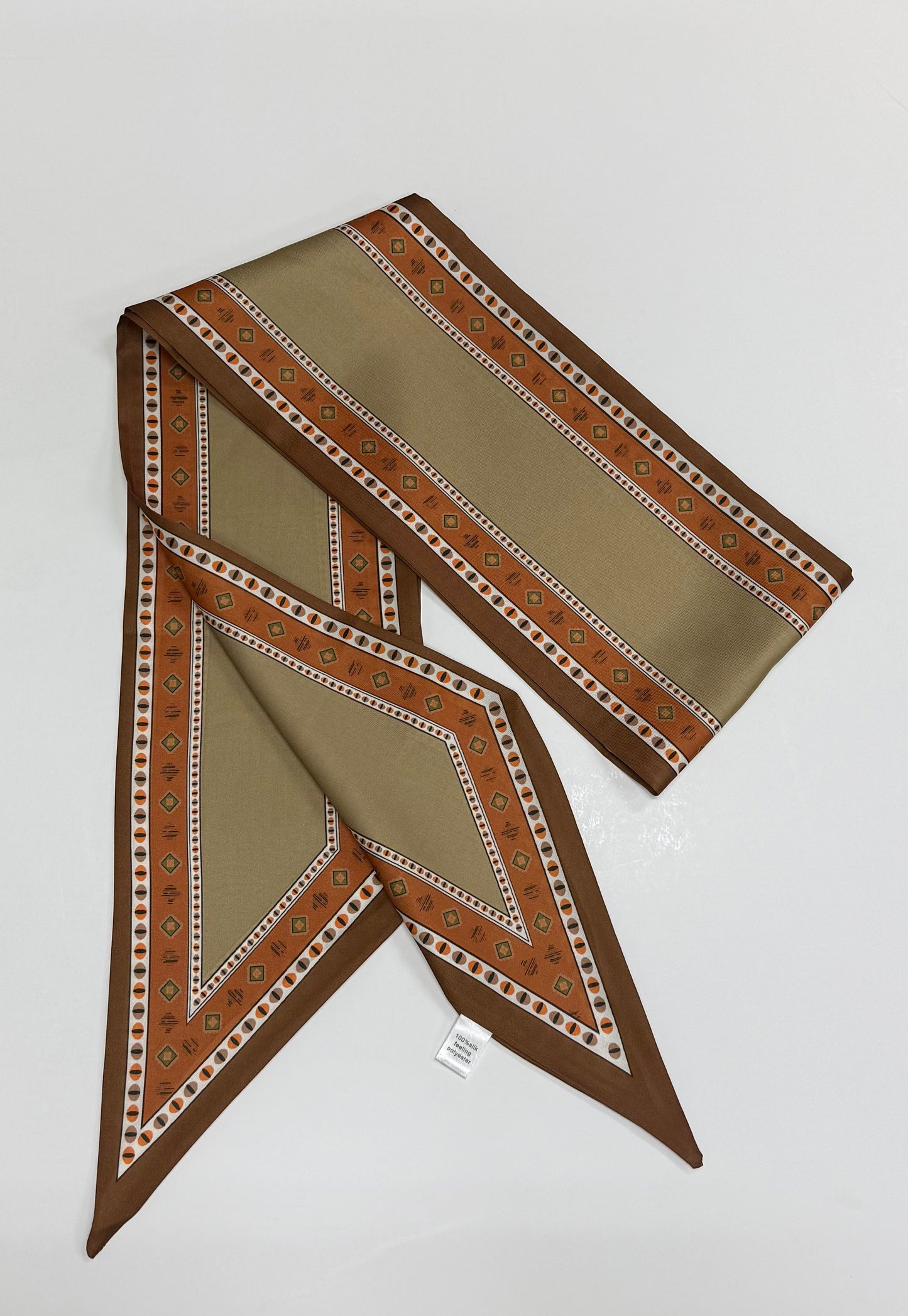 Olive Western Print Scarf