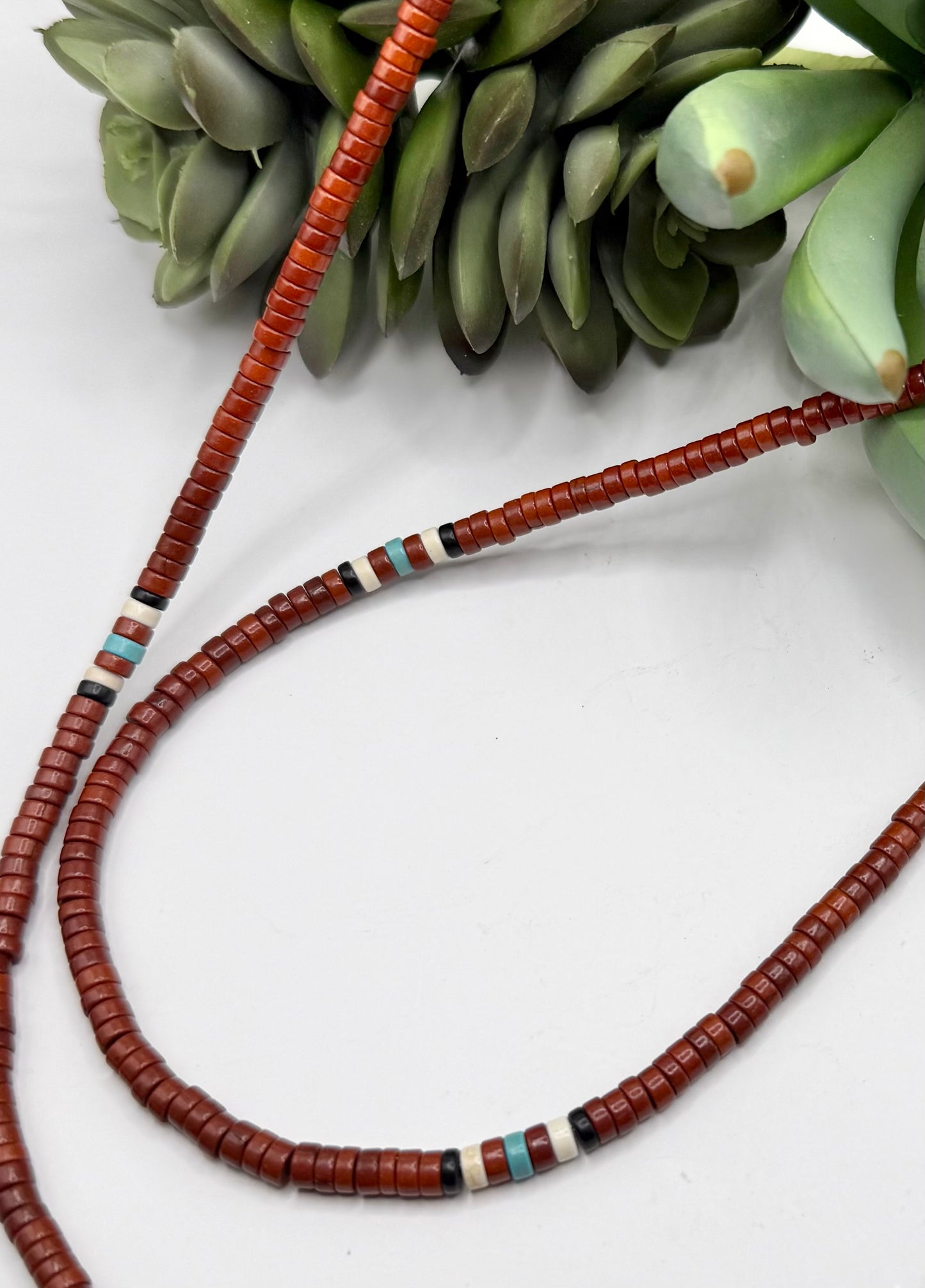 Long Native American Heishi Necklace