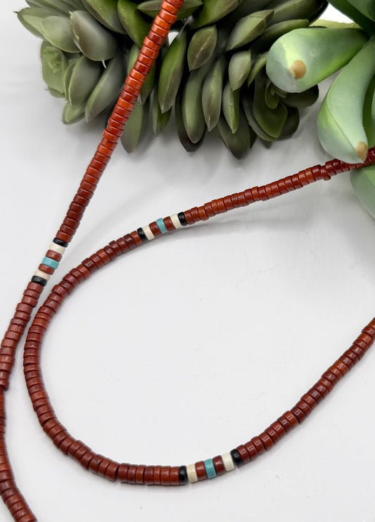 Long Native American Heishi Necklace