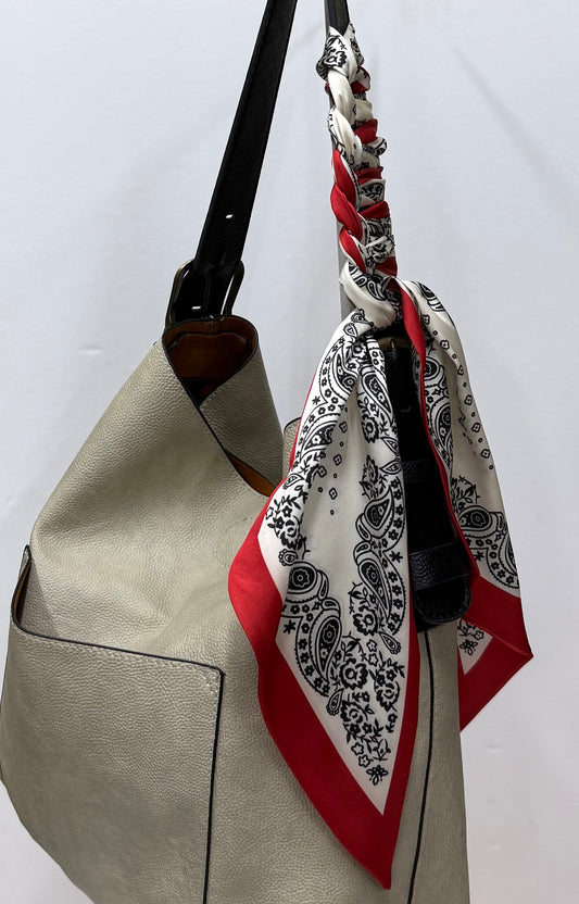 Red Western Print Long Scarf
