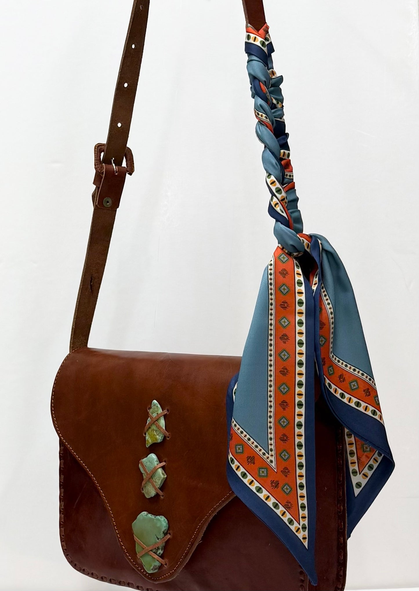 Blue Western Print scarf