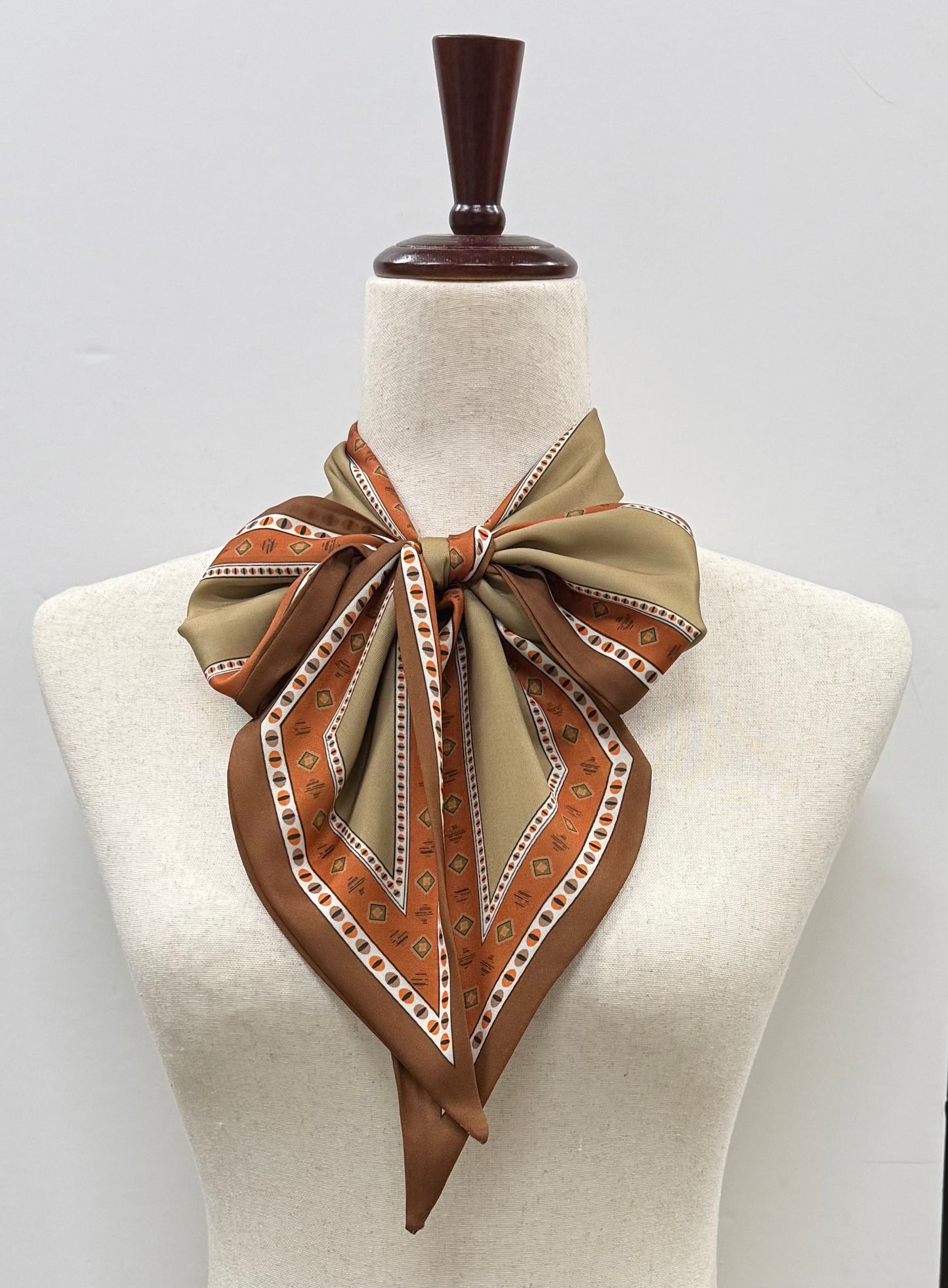 Olive Western Print Scarf