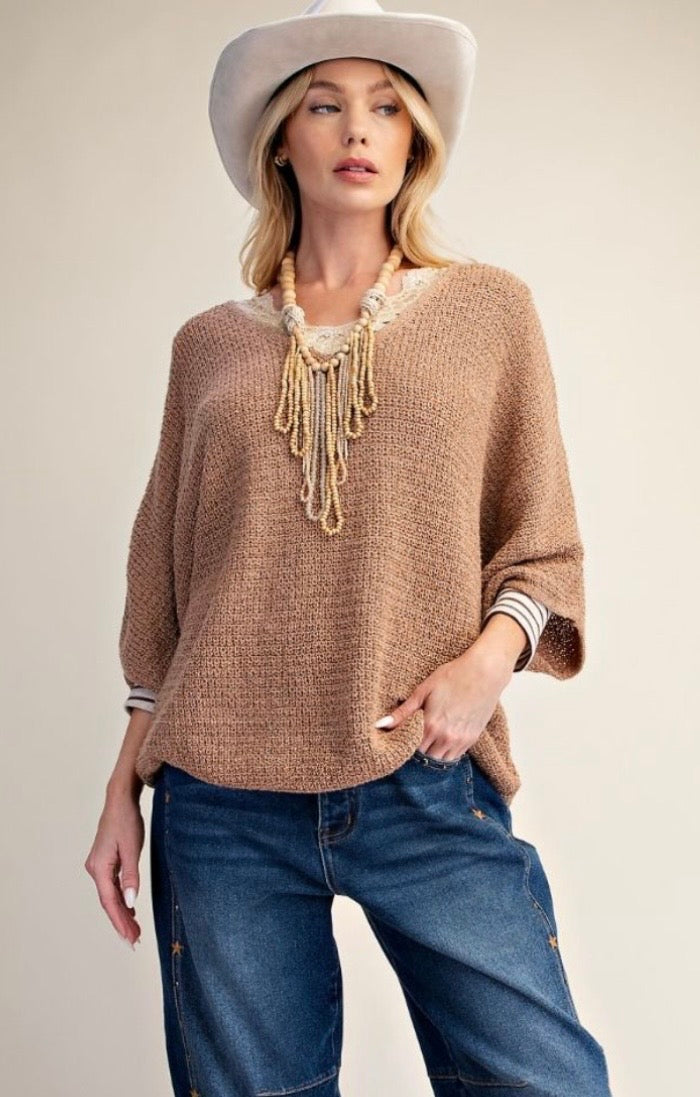 V-Neck Knitted Sweater