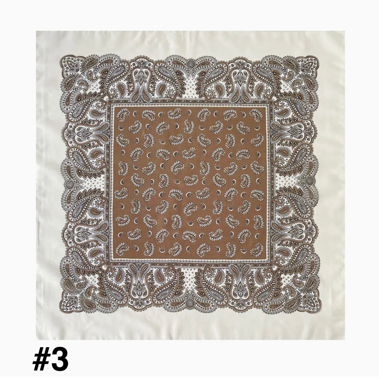 Western Paisley Print Bandana Square Scarf