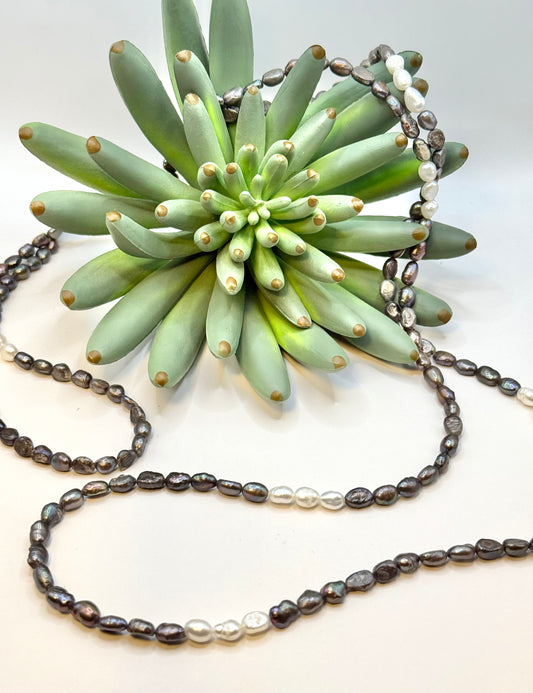 Peacock Freshwater Pearl XL Layering Necklace