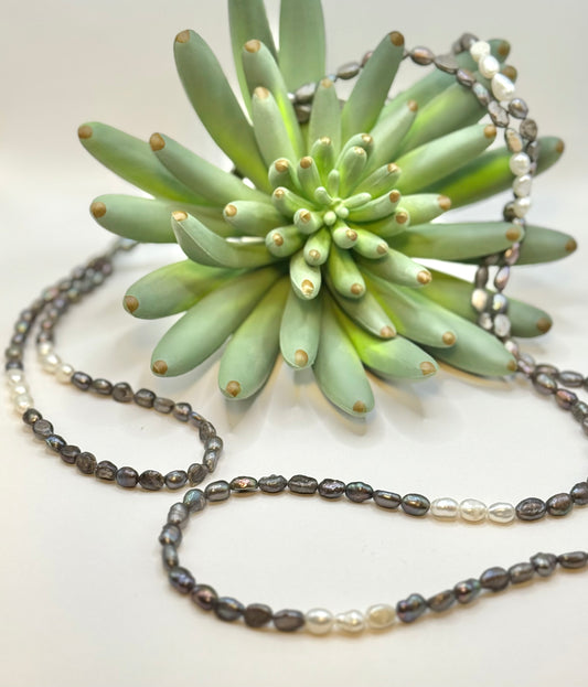 Peacock Freshwater Pearl XL Layering Necklace