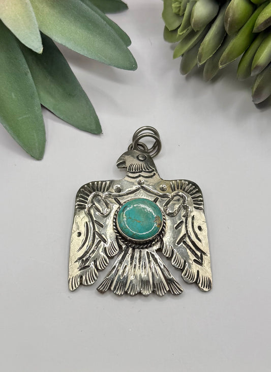 Thunderbird Turquoise Pendant