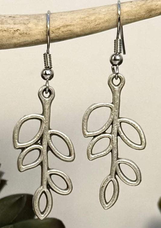 Small Leaf Dangle Earrings