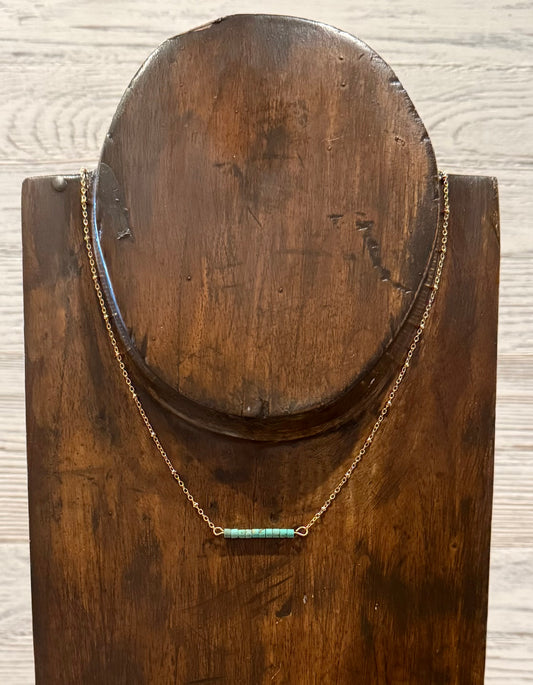 Delicate Gold & Heishi Bead Necklace