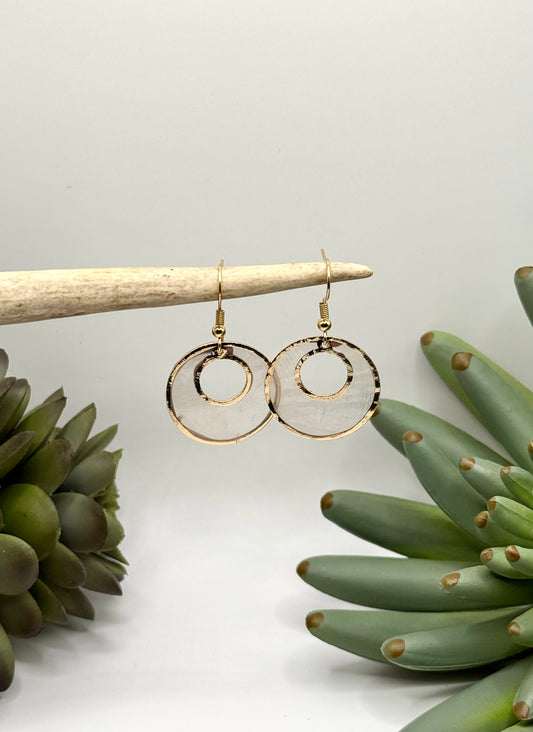 Capiz Shell Hoop Earrings