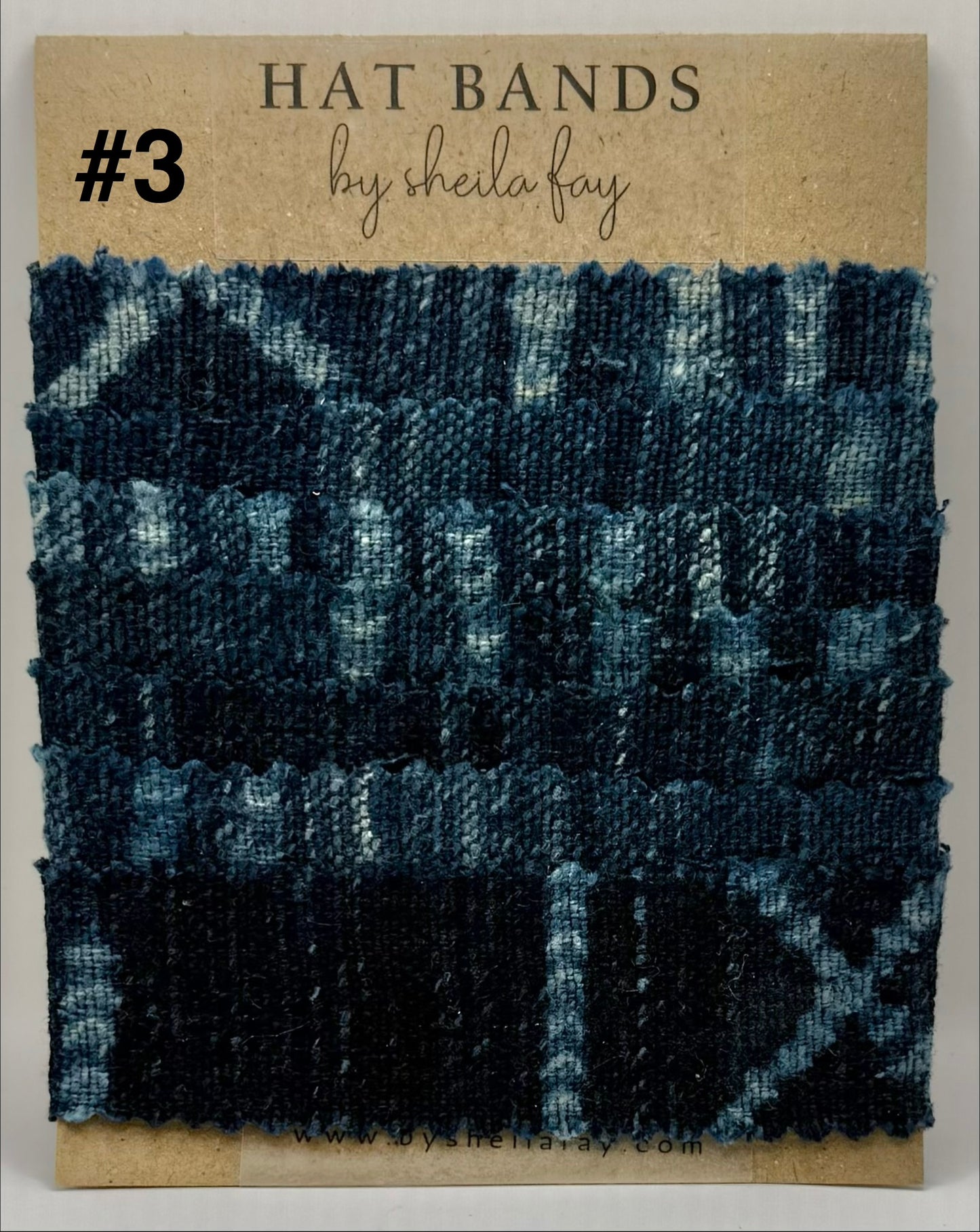 Vintage Indigo Cloth hatband - 3 Designs