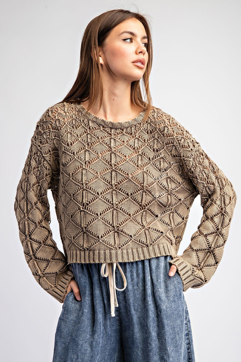 Crochet Cotton Sweater