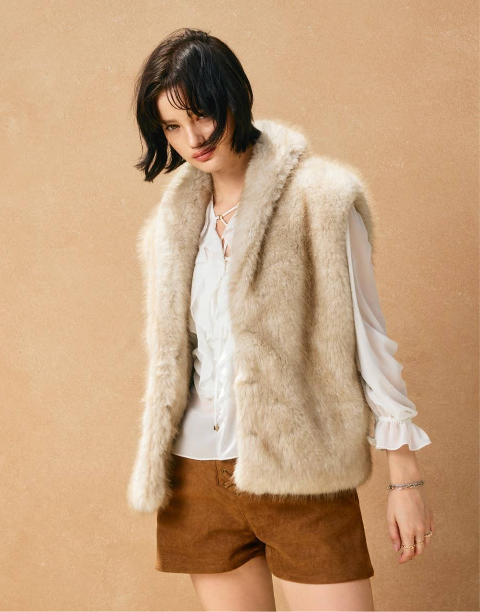 Snow Angel Furry Vest