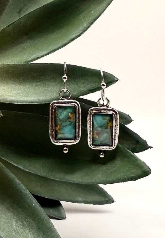 Risen & Silver Turquoise Earrings