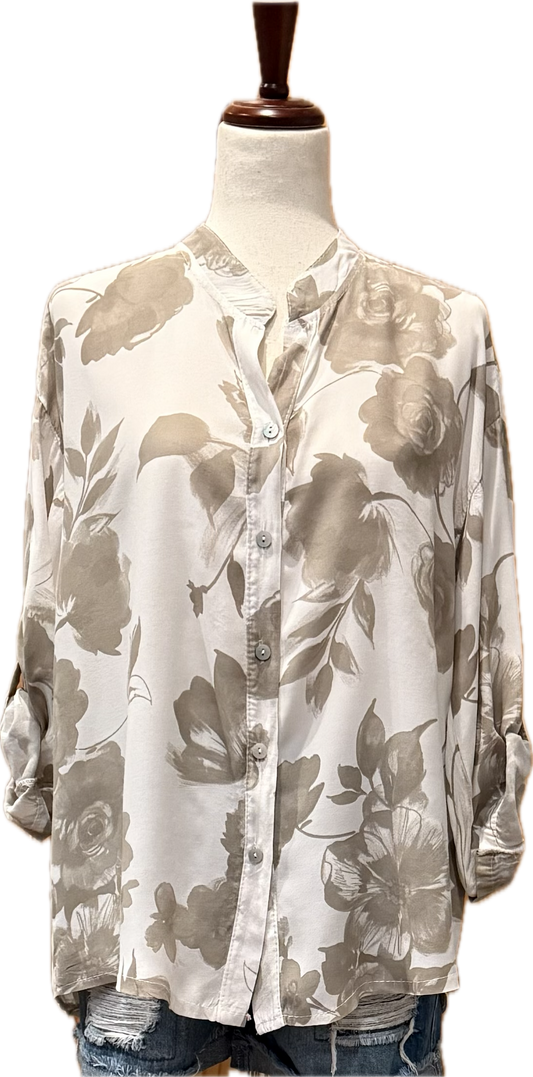 Floral Button Down Blouse