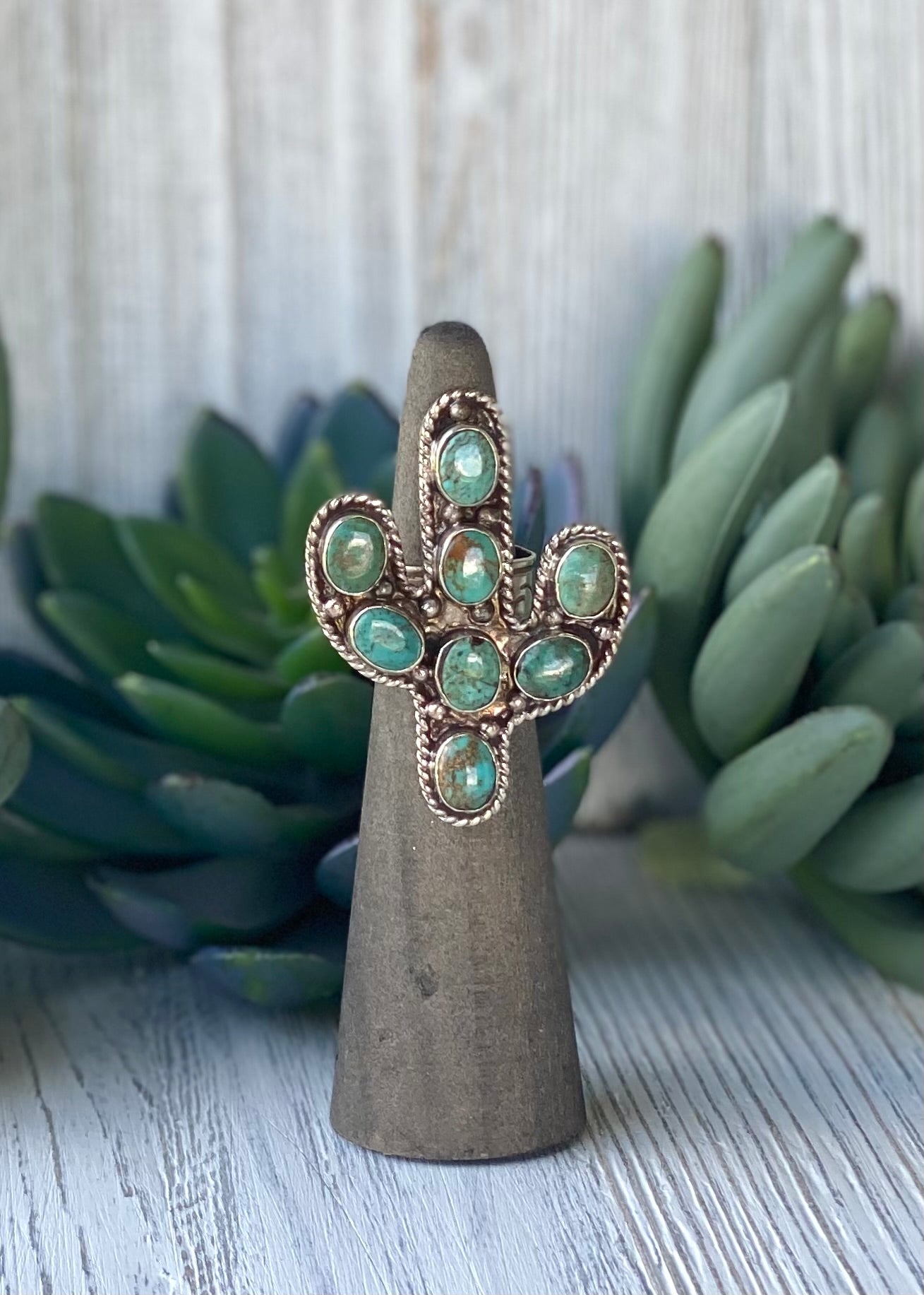 Turquoise Cactus Ring