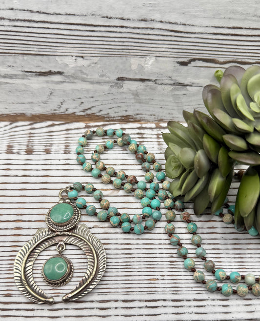 Turquoise Horseshoe Necklace