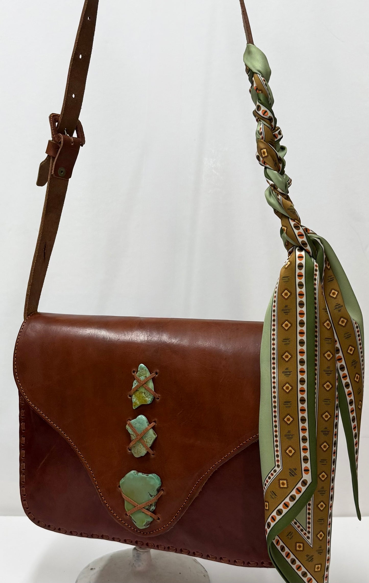 Green Western Print Scarf