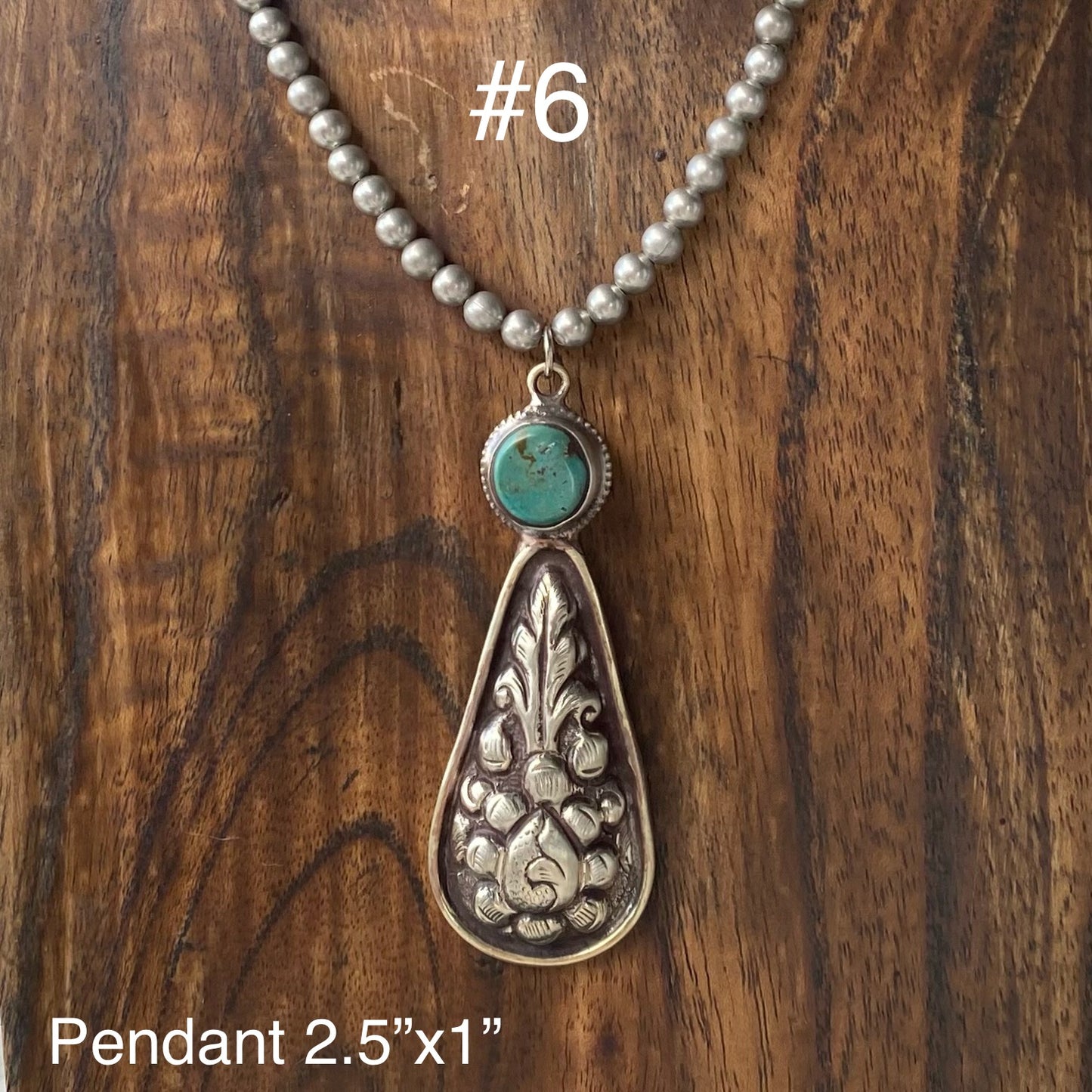 Western Turquoise Teardrop Necklace