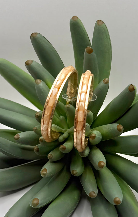 Gold Crystal Hoop Earrings