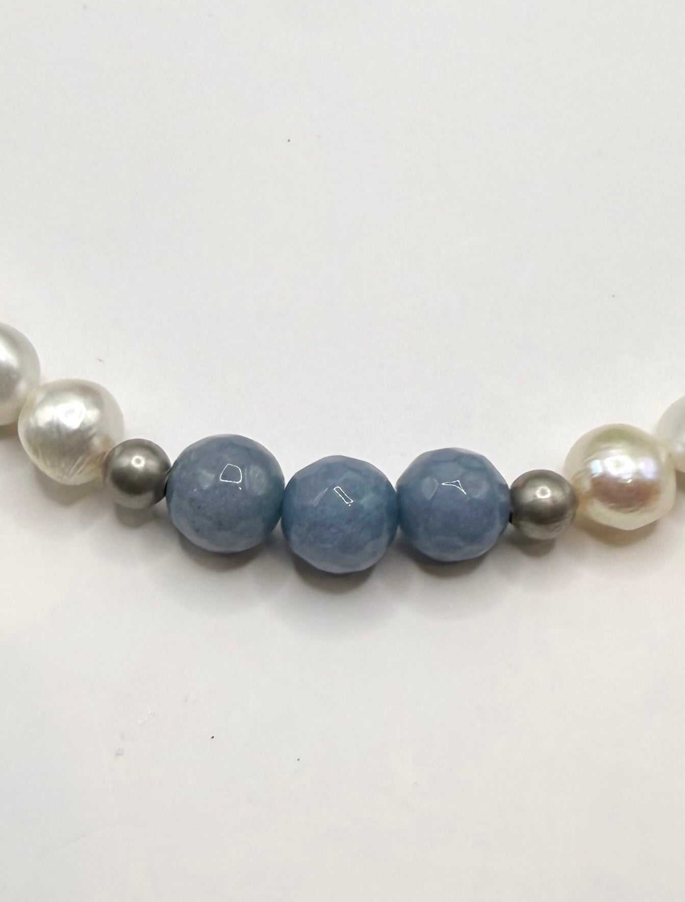 Freshwater Pearl & Denim Blue Necklace
