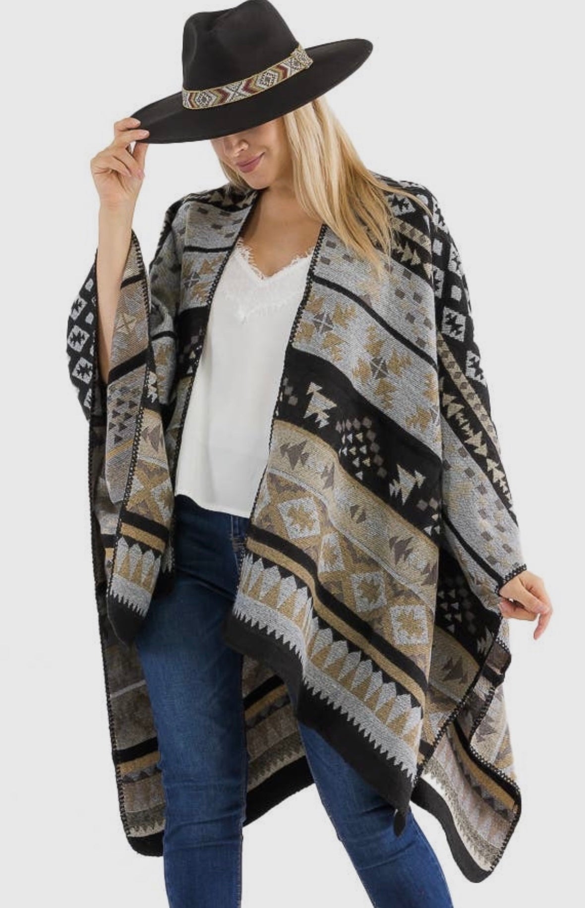 Boho Western Poncho