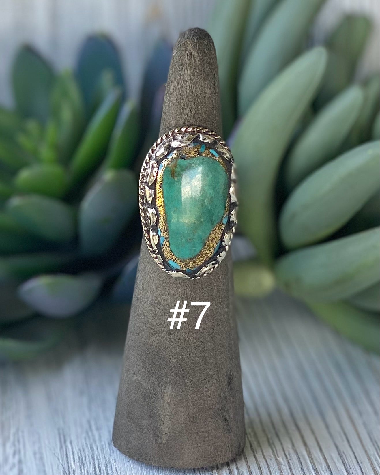 Pyrite Infused Turquoise Ring