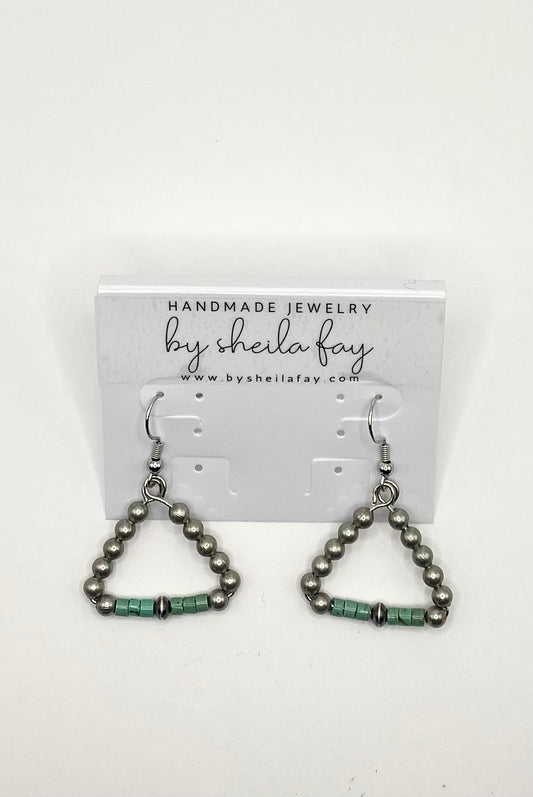 Heishi Triangle Earrings